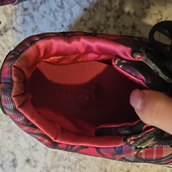 Coach Finch High Top Pink Plaid Sneaker - Picture 6 of 12